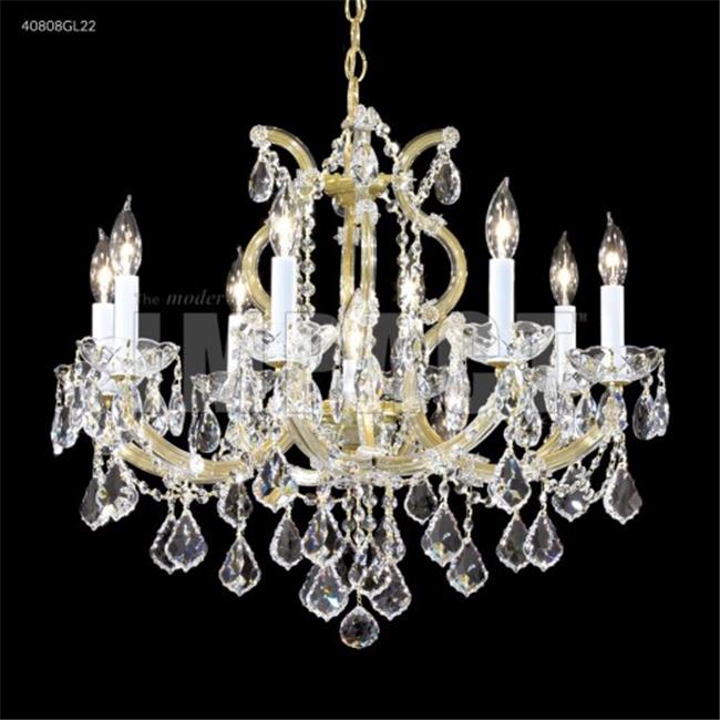 James R Moder 40808S22 Maria Theresa 9 Light 8 Arm Crystal Chandelier Silver Imperial Crystal Clear