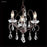 James R Moder 40833VB22 Mi 3 Light Crystal Chandelier
