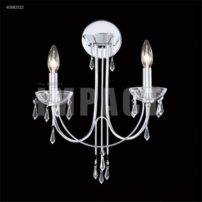 James R Moder 40882S22 Crystal RaChandelier 2 Light Wall Sconce