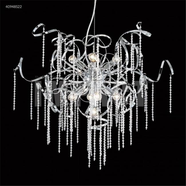 James R Moder 40948S22 Contemporary 9 Light Crystal Chandelier Silver Imperial Crystal Clear