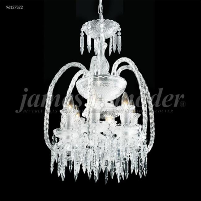James R Moder 96127S22 Le Chateau 6 Light Crystal Chandelier Silver Imperial Crystal Clear