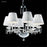 James R Moder 96128S22 Le Chateau 6 Light Crystal Chandelier Silver Imperial Crystal Clear