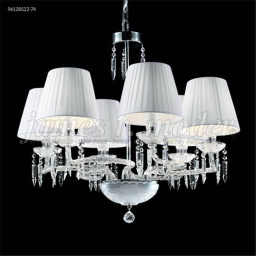 James R Moder 96128S22 Le Chateau 6 Light Crystal Chandelier Silver Imperial Crystal Clear