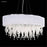 James R Moder 96358S2W-74 Oval 8 Light Crystal Chandelier Silver Imperial Crystal Clear And White Pleated Shade