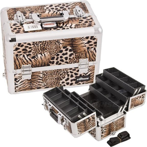 Sunrise E3304LPBR Leopard Brown Pro Makeup Case