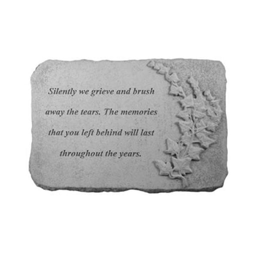Kay Berry 07506 Silently We Grieve Memorial Stone&#44; Ivory