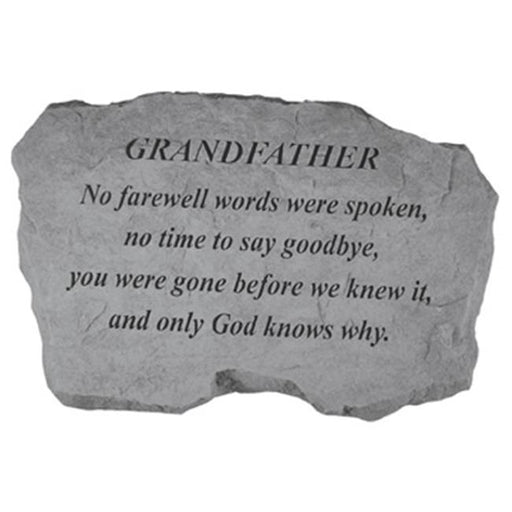 Kay Berry- Inc. 98120 Grandfather-No Farewell Words Were Spoken - Memorial - 16 Inches x 10.5 Inches x 1.5 Inches