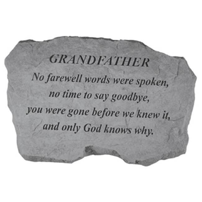 Kay Berry- Inc. 98120 Grandfather-No Farewell Words Were Spoken - Memorial - 16 Inches x 10.5 Inches x 1.5 Inches
