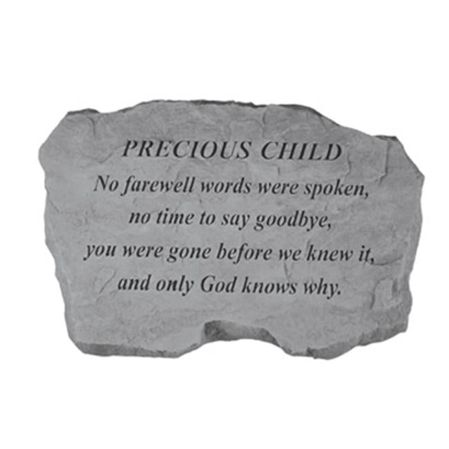 Kay Berry- Inc. 98220 Precious Child-No Farewell Words Were Spoken - Memorial - 16 Inches x 10.5 Inches x 1.5 Inches