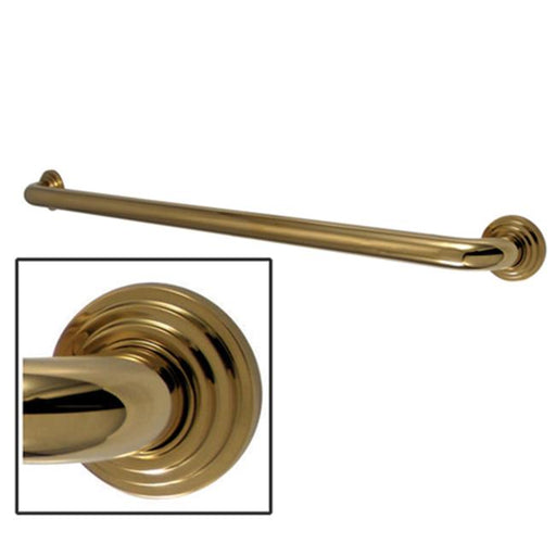Kingston Brass DR214182 18 Inch Milano 3 Layer Flange Grab Bar - Polished Brass