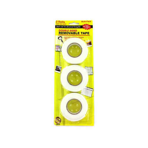 Bulk Buys GM400-24 3 Pack White Double Sided Tape with Adhesive Materials - Pack of 24