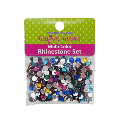 600 piece rhinestone set - assorted colors - Case of 100