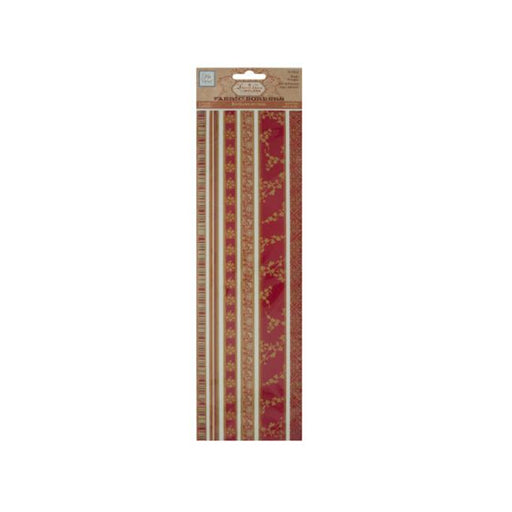 Bulk Buys CG464-120 Reds Decorative Fabric Borders Stickers