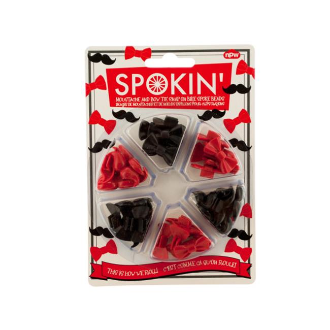 Bulk Buys GW104-72 Mustache & Bow Tie Bike Spoke Beads