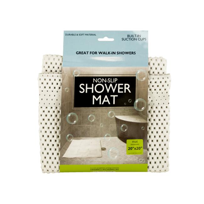 Bulk Buys OF440-12 Non-Slip Shower Mat with Suction Cups&#44; 12 Piece