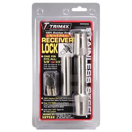 TRIMAX SXTS32 Receiver Lock - 0.5 In.&#44; 0.62 In. - Stainless Steel
