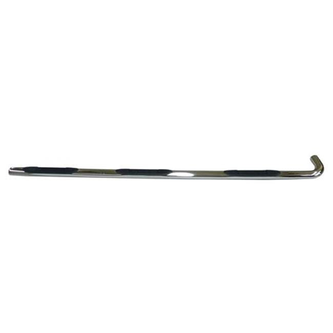 A1503B 4 In. Oval Nerf Bar - 2 Step Pad&#44; Black