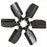 DERALE 17117 17 In. Standard Rotation Fan Clutch Fan&#44; Black