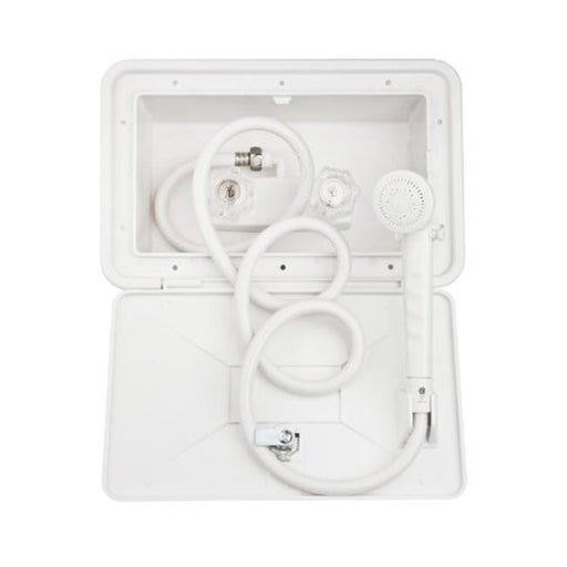 DURA FAUCET DFSA170WT RV Exterior Shower Box Kit In White