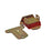 31114R Motor Mount Insert&#44; Left-Right - Red - Zinc