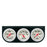 8200 2 In. Chrome Volt Triple Gauge Kit