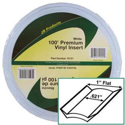 JR PRODUCTS 10121 Exterior Hardware RV 1 in. x 100 ft. Vinyl Insert White