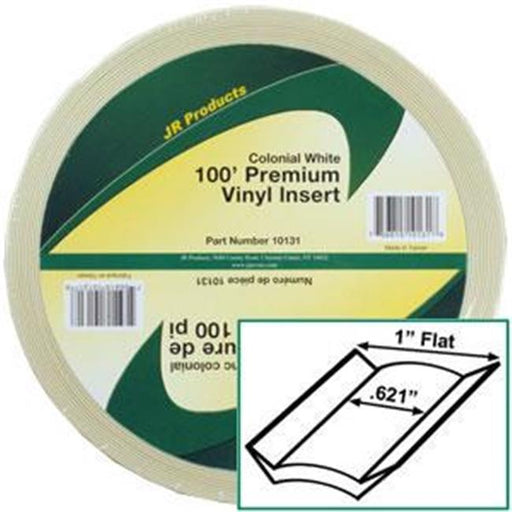 JR PRODUCTS 10131 Exterior Hardware RV 1 in. x 100 ft. Vinyl Insert Col. White