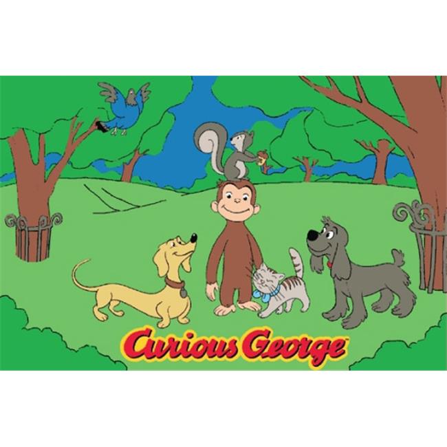 LA Rug CG-05 5178 51&quot; x 78&quot; Nylon Rug - George and Friends