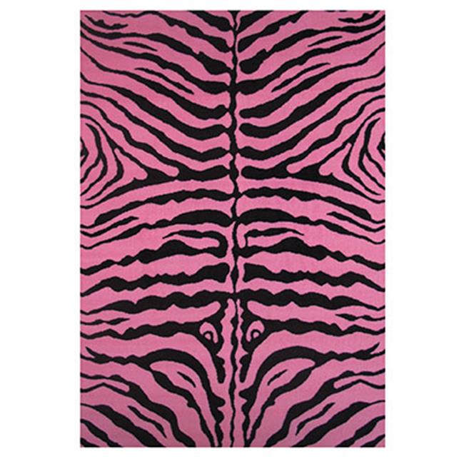 LA Rug&#44; Fun Rugs FT-189 5178 Fun Time Zebra Skin Accent Rug - Pink