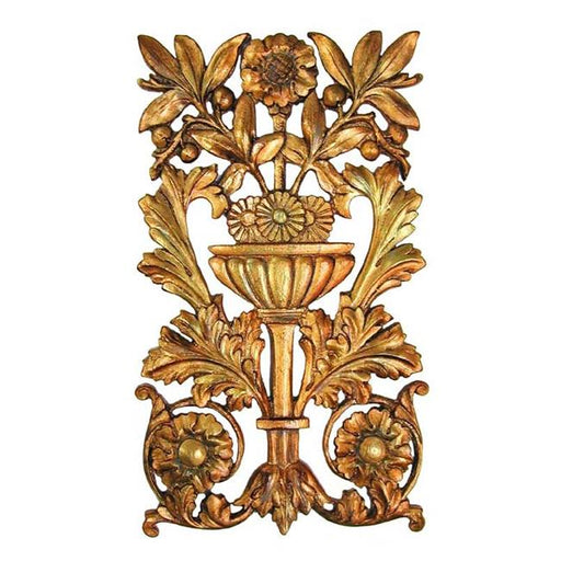 HMH 2209AG Openwork Floral Carving in Antique Gold Finish