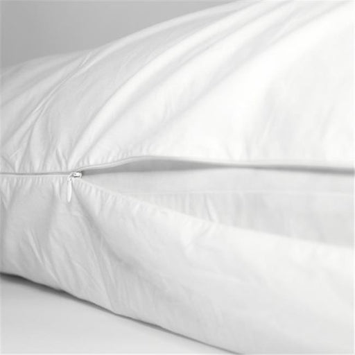 Living Healthy Products 63-DC-822779302020 Cotton Pillow Protector&#44; White - King