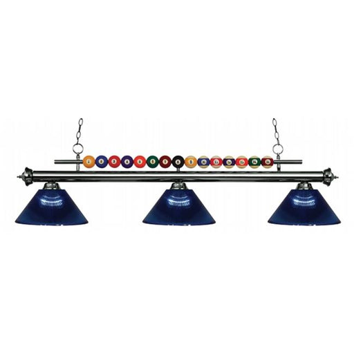 Zlite 170GM-ARDB 3 Billiard Light with Shade - Acrylic Dark Blue