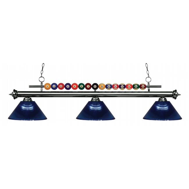 Zlite 170GM-ARDB 3 Billiard Light with Shade - Acrylic Dark Blue