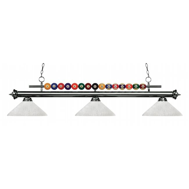 Zlite 170GM-AWL14 3 Billiard Light with Shade - Angle White Linen