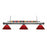 Zlite 170GM-PRD 3 Billiard Light with Shade - Red