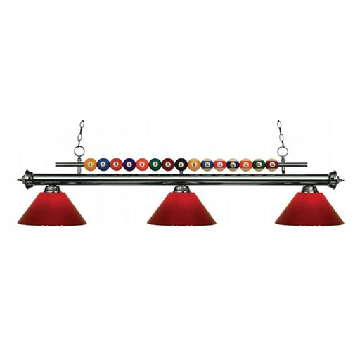 Zlite 170GM-PRD 3 Billiard Light with Shade - Red