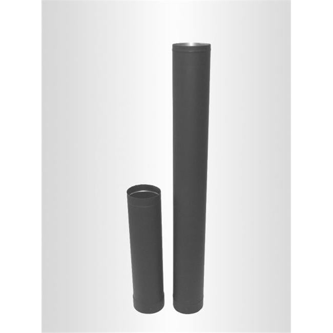 Lindemann 345006 Heat Fab 6 x 12 Inch Black Stovepipe - 22 Ga.