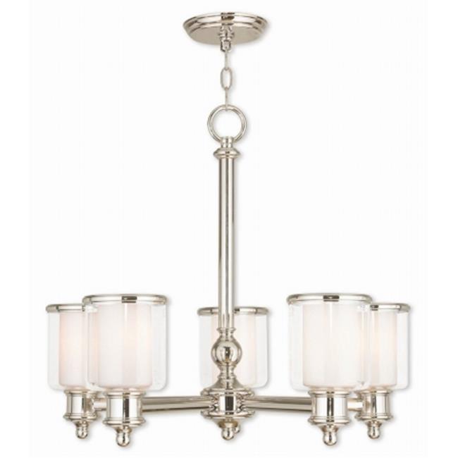 Middlebush 40205-35 Polished Nickel Chandelier Light&#44; 21.25 in.