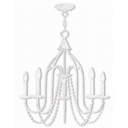 Alessia 40795-60 Antique White Chandelier Light&#44; 23 in.