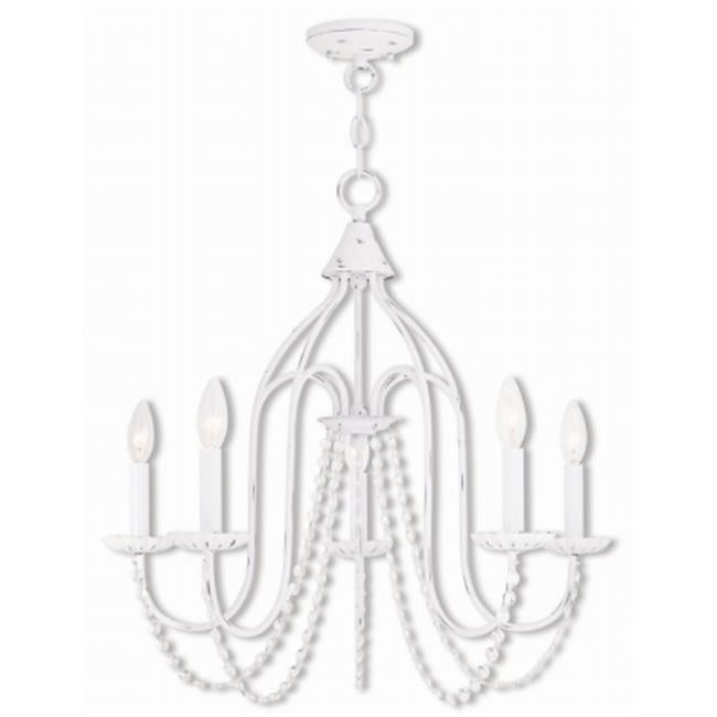 Alessia 40795-60 Antique White Chandelier Light&#44; 23 in.