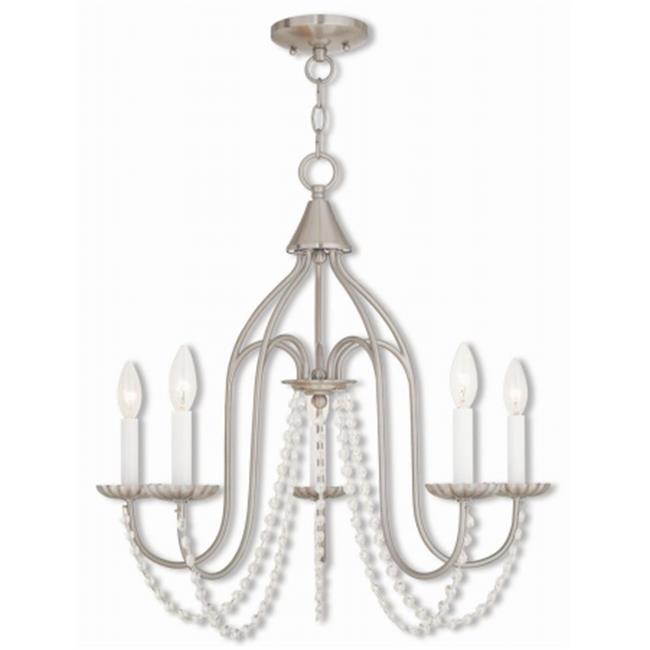 Alessia 40795-91 Brushed Nickel Chandelier Light&#44; 23 in.