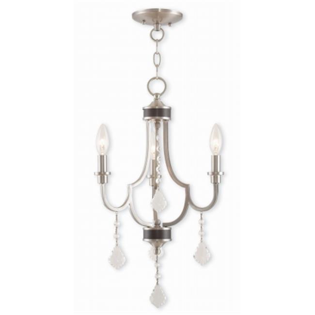 Glendale 40883-91 Brushed Nickel Mini Chandelier Light&#44; 22.25 in.