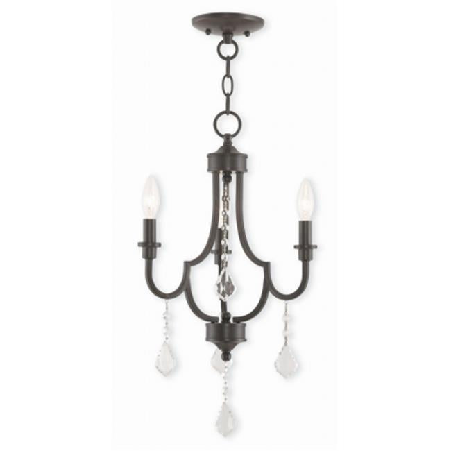 Glendale 40883-92 English Bronze Mini Chandelier Light&#44; 22.25 in.