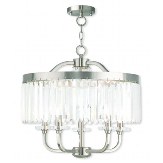 Grammercy 50574-28 Hand Applied Winter Gold Convertible Mini Chandelier & Ceiling Mount Light&#44; 13.5 in.
