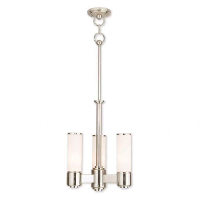 Weston 52103-35 Polished Nickel Mini Chandelier Light&#44; 19.75 - 62.75 in.