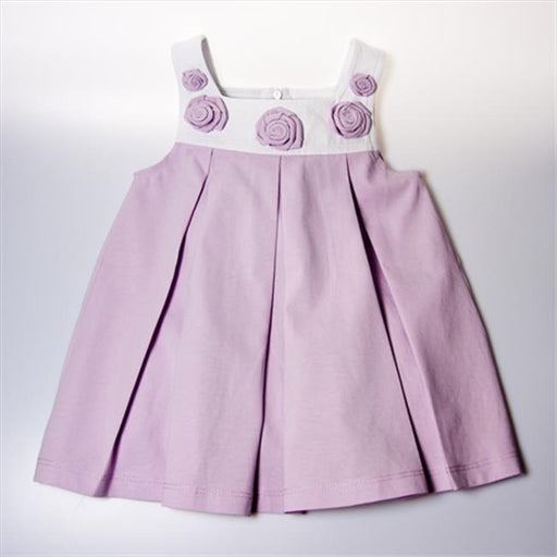 Little Ashkim BGLRPDRESS1218 Sleeveless Dress With Rose Petals - Lilac&#44; 12-18 Months