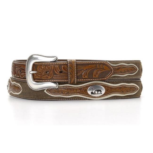 Nocona Belt 36 Inch Cowboy Prayer Concho Belt