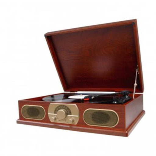 Wooden Turntable with AM-FM Radio