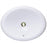 Polaris O1917-W White Porcelain Overmount Vanity Bowl