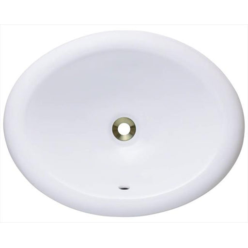Polaris O1917-W White Porcelain Overmount Vanity Bowl
